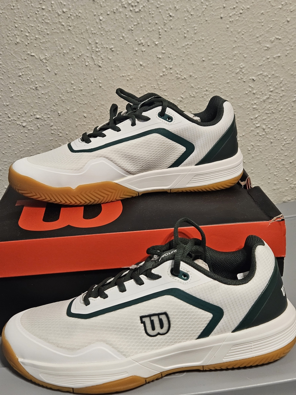Wilson Men’s White & Green Indoor Court Shoes